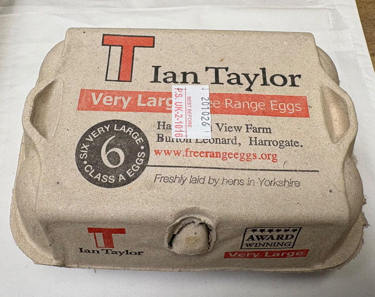 Ian Taylor 6 very large free range eggs
